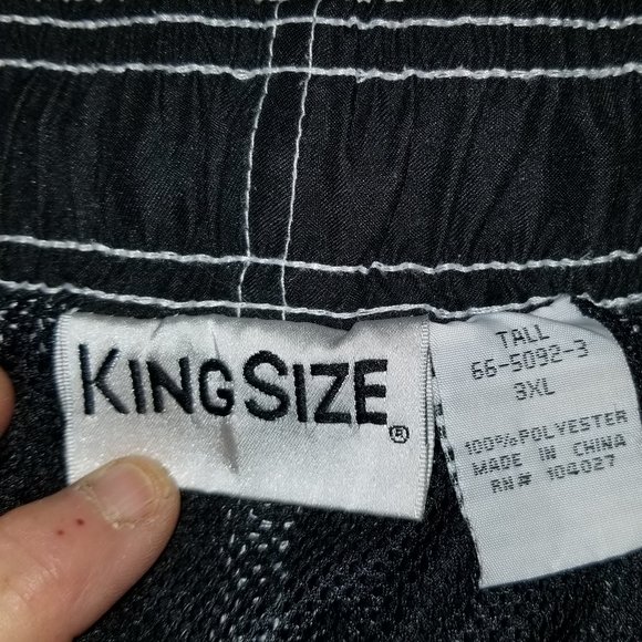 King Size Swim Trunks Tall Size 3XL Black - Picture 4 of 4